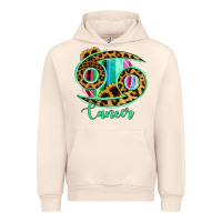 Sandshell Cancer Zodiac Sign Sunflower Leopard Serape Urban Hoodie - RanaPortraitStore
