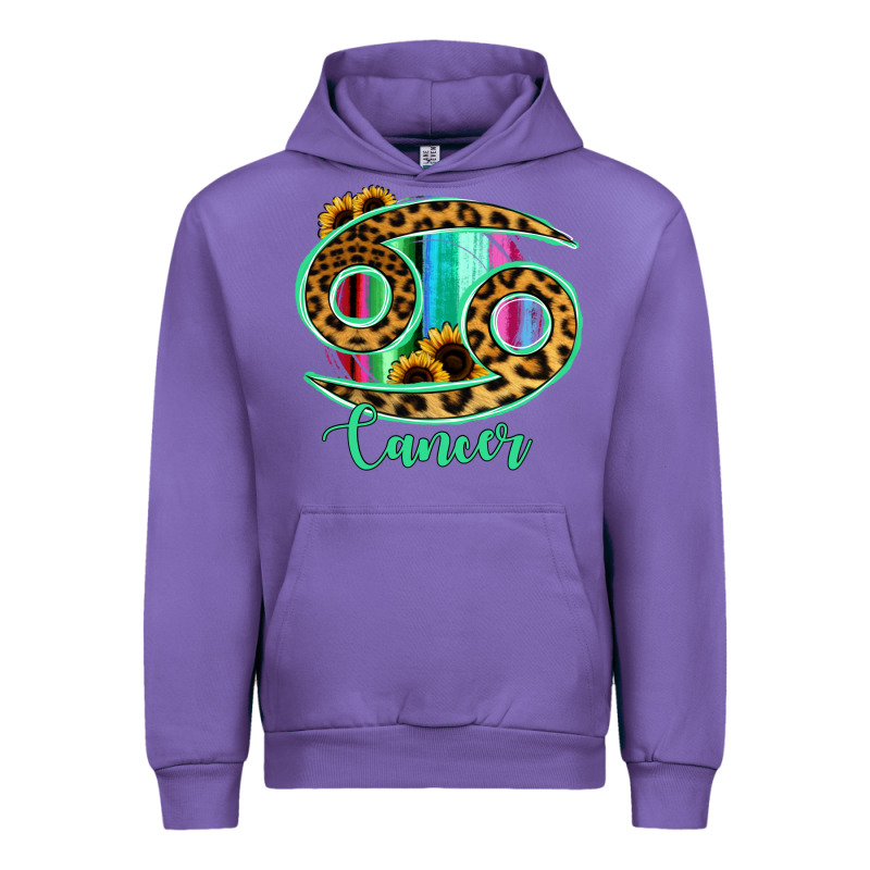 Cancer Zodiac Sign Sunflower Leopard Serape Urban Hoodie by RanaPortraitStore | Teevron