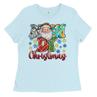 Baby Blue How Dy Christmas Ladies Tee - CowhideDigitalArt