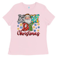 Bubblegum Pink How Dy Christmas Ladies Tee - CowhideDigitalArt