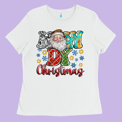 How Dy Christmas Ladies Tee Designed By Cowhidedigitalart