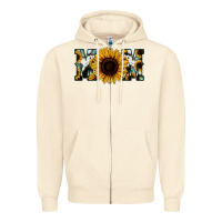 Sandshell Sunflower Cowhide Mom Zipper Hoodie - Jasminsmagicworld