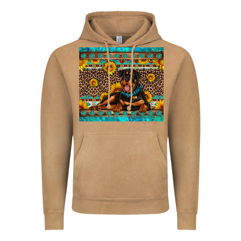 Rottweiler With Western Background Vintage Hoodie by Artiststas | Teevron