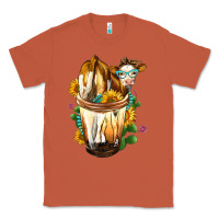 Copper Simmental Cow Bobba Cup Classic Tee - FaDigitalArtStudio