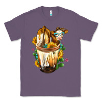Lavender Simmental Cow Bobba Cup Classic Tee - FaDigitalArtStudio