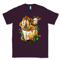Plum Simmental Cow Bobba Cup Classic Tee - FaDigitalArtStudio