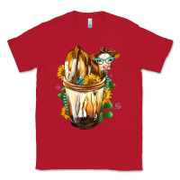 Red Simmental Cow Bobba Cup Classic Tee - FaDigitalArtStudio