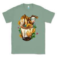 Sage Simmental Cow Bobba Cup Classic Tee - FaDigitalArtStudio