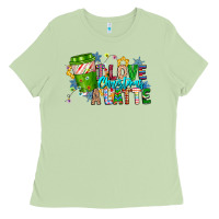 Matcha LIve Christmas Latte Ladies Tee - CowhideDigitalArt