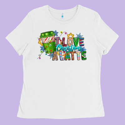 Live Christmas Latte Ladies Tee Designed By Cowhidedigitalart