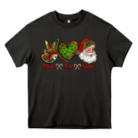Asphalt peace love santa Heavy Core Tee - RanaPortraitStore