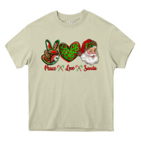 Mossy peace love santa Heavy Core Tee - RanaPortraitStore