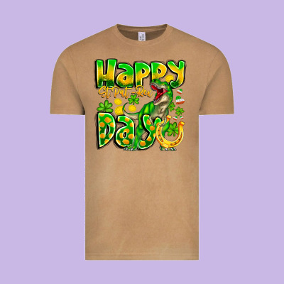 Happy St Patricks Rex Day Vintage Tee Designed By Cowhidedigitalart