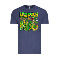 Vintage Denim Happy St Patricks Rex Day Vintage Tee - CowhideDigitalArt