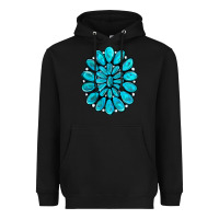 Black turquoise gemstone jewelny Heavyweight Hoodie - RanaPortraitStore