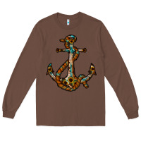 Chestnut western anchor Long Sleeve Tee - RacoonDesign