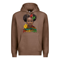 Chestnut juneteenth african girl Premium Hoodie - BarkalooDesign