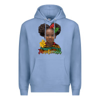 Colony Blue juneteenth african girl Premium Hoodie - BarkalooDesign