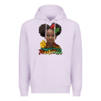 Lilac juneteenth african girl Premium Hoodie - BarkalooDesign