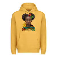Mustard juneteenth african girl Premium Hoodie - BarkalooDesign