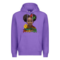Purple juneteenth african girl Premium Hoodie - BarkalooDesign