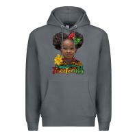 Rock juneteenth african girl Premium Hoodie - BarkalooDesign