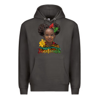 Smoke juneteenth african girl Premium Hoodie - BarkalooDesign