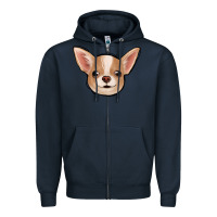 Navy Chihuahua Zipper Hoodie - Jasminsmagicworld