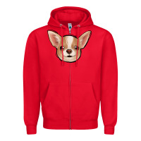 Red Chihuahua Zipper Hoodie - Jasminsmagicworld