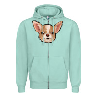 Seafoam Chihuahua Zipper Hoodie - Jasminsmagicworld