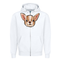 White Chihuahua Zipper Hoodie - Jasminsmagicworld