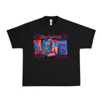 Black american mini Urban Heavy Tee - CowhideDigitalArt
