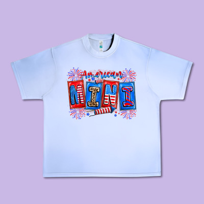 American Mini Urban Heavy Tee Designed By Cowhidedigitalart