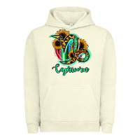 Pigment Pistachio Capricorn Zodiac Sign Sunflower Leopard Serape Urban Hoodie - RanaPortraitStore