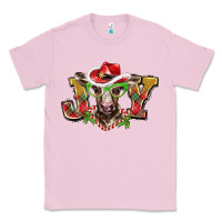 Bubblegum Pink christmas joy baby cow Classic Tee - BarkalooDesign