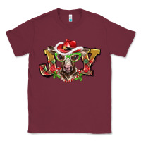 Burgundy christmas joy baby cow Classic Tee - BarkalooDesign