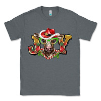 Charcoal Heather christmas joy baby cow Classic Tee - BarkalooDesign