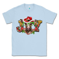 Dusty Blue christmas joy baby cow Classic Tee - BarkalooDesign