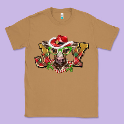 Christmas Joy Baby Cow Classic Tee Designed By Barkaloodesign