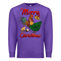 Purple merry christmas chickens Premium Sweatshirt - RanaPortraitStore