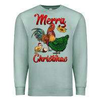 Seafoam merry christmas chickens Premium Sweatshirt - RanaPortraitStore