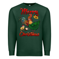 Sports Green merry christmas chickens Premium Sweatshirt - RanaPortraitStore