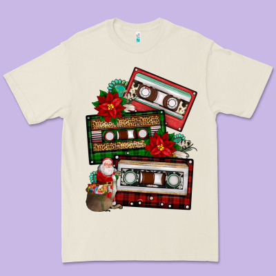Christmas Cassette Gemstone Premium Tee Designed By Fadigitalartstudio