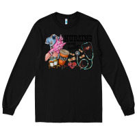 Black nursing in my heart Long Sleeve Tee - RacoonDesign
