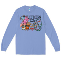 Colony Blue nursing in my heart Long Sleeve Tee - RacoonDesign