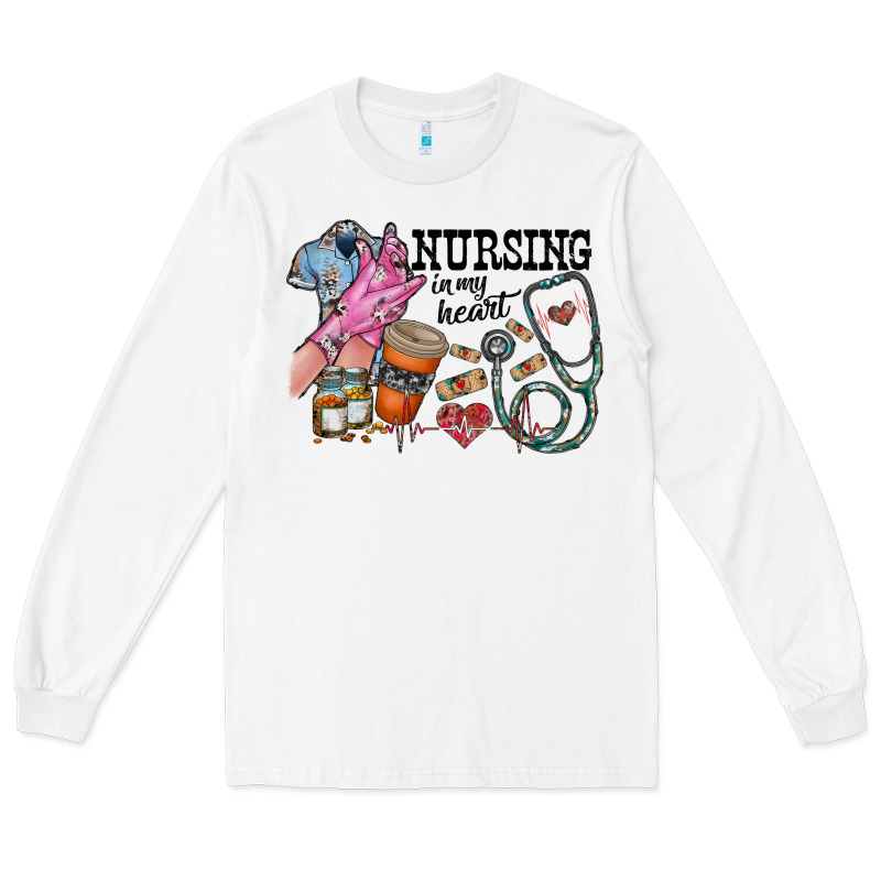 Nursing In My Heart Long Sleeve Tee by RacoonDesign | Teevron