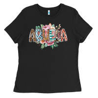 Black abuela flowers Ladies Tee - RacoonDesign