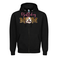 Black Bulldog Mom Zipper Hoodie - Jasminsmagicworld