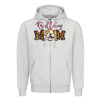 Dove Grey Bulldog Mom Zipper Hoodie - Jasminsmagicworld