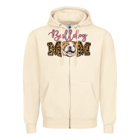 Sandshell Bulldog Mom Zipper Hoodie - Jasminsmagicworld